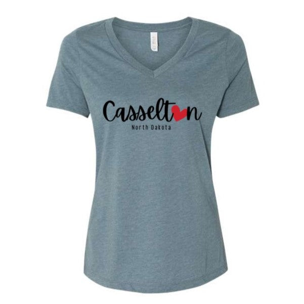 Casselton - Ladies V-Neck Tee