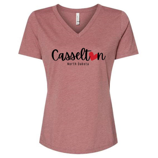 Casselton - Ladies V-Neck Tee