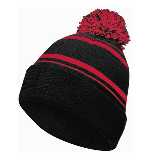 Central Cass Striped Beanie w/ Pom