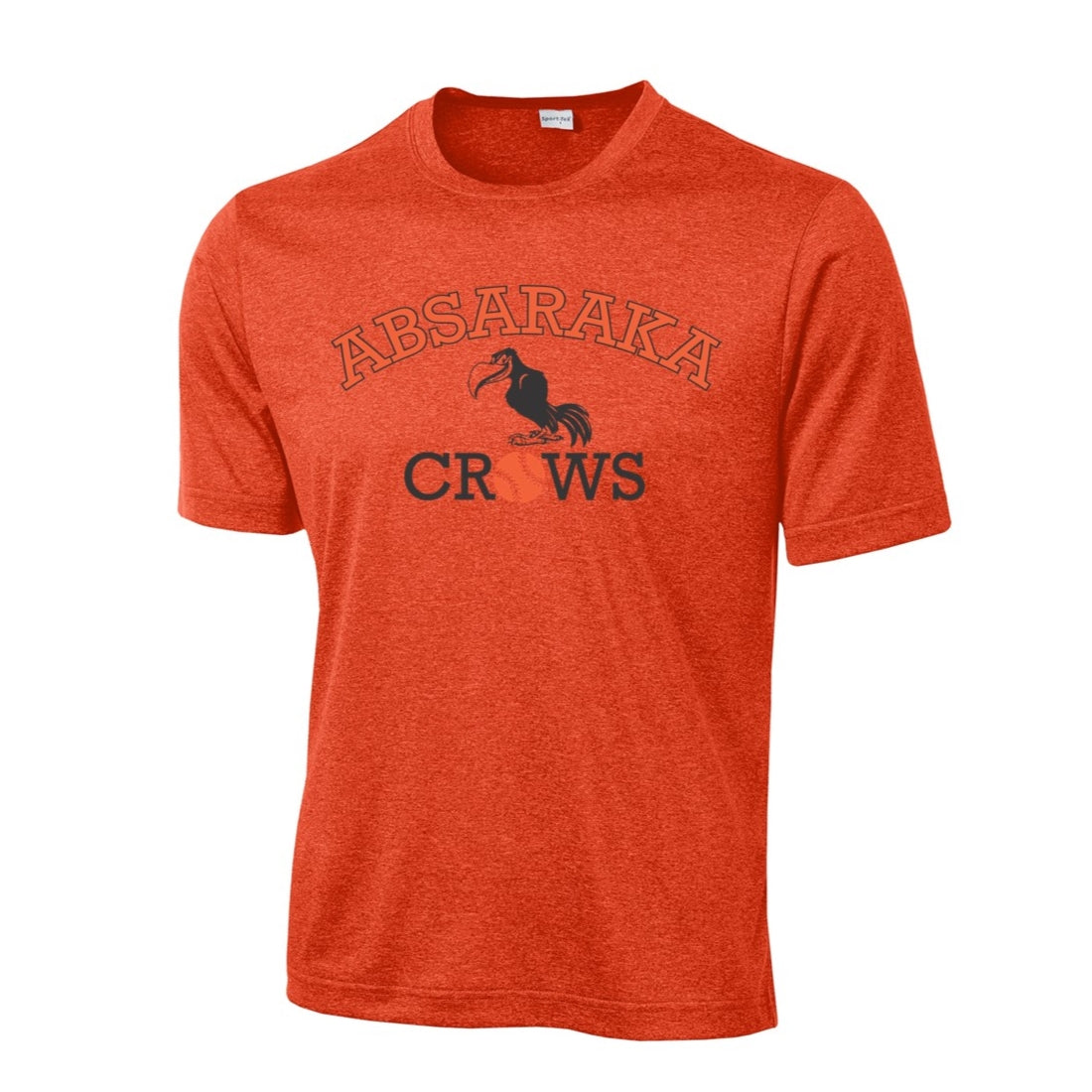 Absaraka Crows ORANGE or GREY Drifit Short Sleeve Tee - Youth & Adult